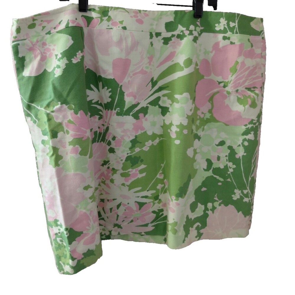 Talbots Woman Plus Size Petite 22WP Floral Print Pencil Skirt Knee Length